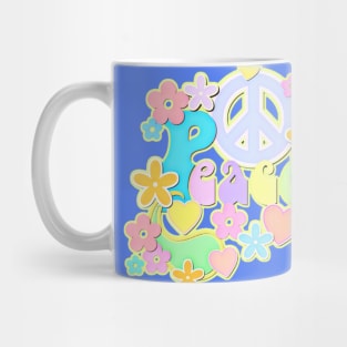 Peace Sign Flower Power Hippy Design Mug